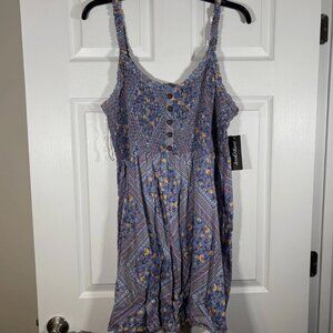 Derek Heart Blue Floral Sundress 3X